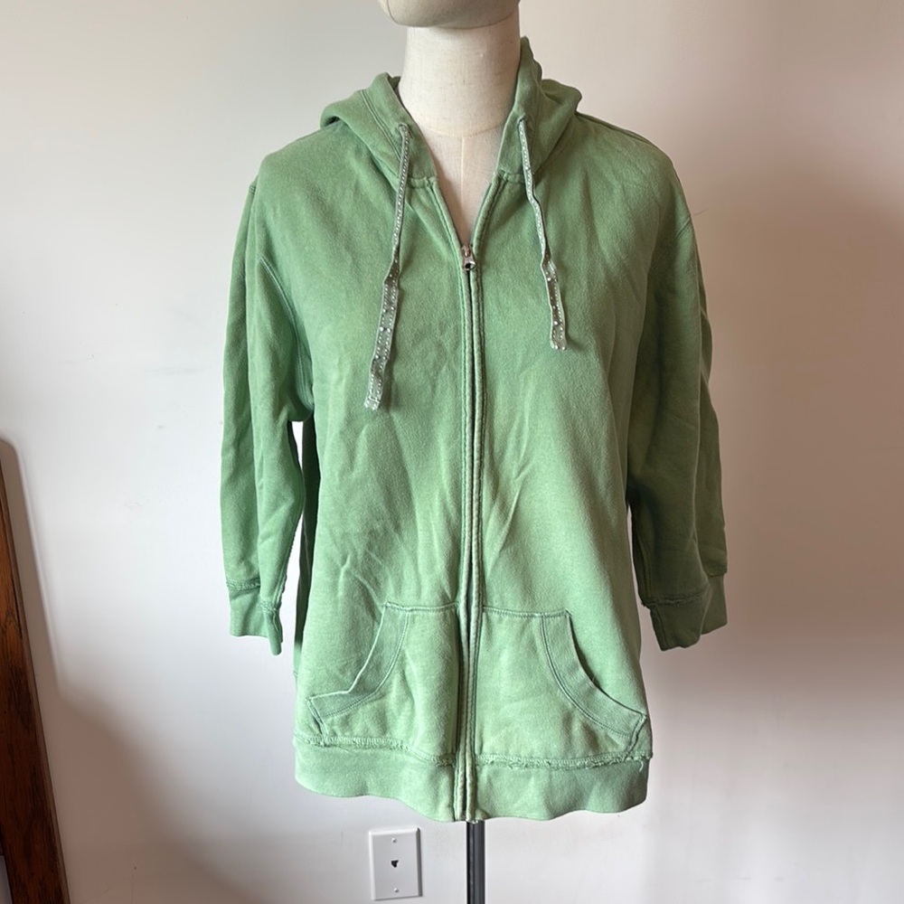 Motherhood Maternity Green Zip-Up Hoodie